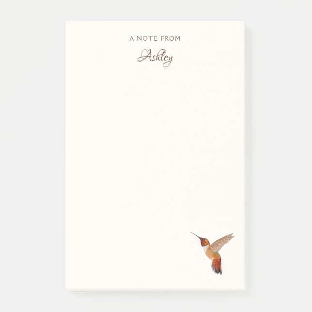 Custom Rufous Hummingbird Notes (Front)