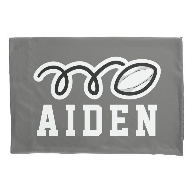 Custom rugby sport pillowcase for children's room (Front)