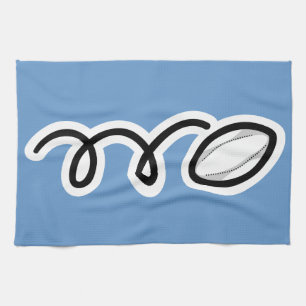Custom rugby tea towel