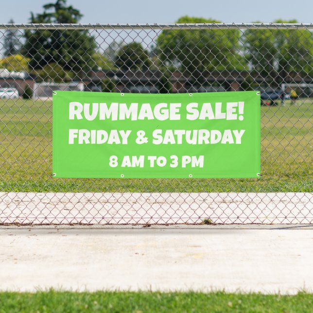Custom Rummage Sale Banner (Insitu)