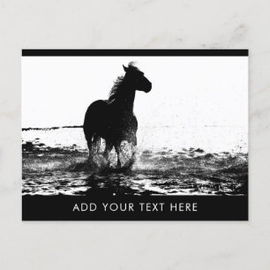 Custom Running Horse Animal Template Glossy Postcard