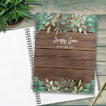 Custom Rustic Barn Wood Greenery 2023 Planner<br><div class="desc">This Planner is decorated with watercolor eucalyptus and foliage in shades of green on a barn wood background. Customise it with your name and year. Use the Design Tool to change the text size, style, or colour. Because we create our artwork you won't find this exact image from other designers....</div>