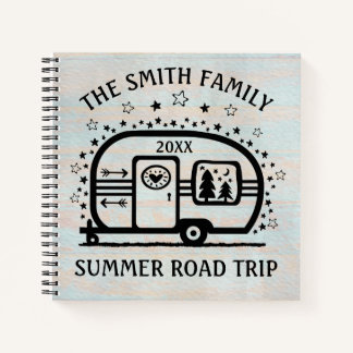 Custom Rustic Camping Camper Trailer Rv Lifestyle Notebook