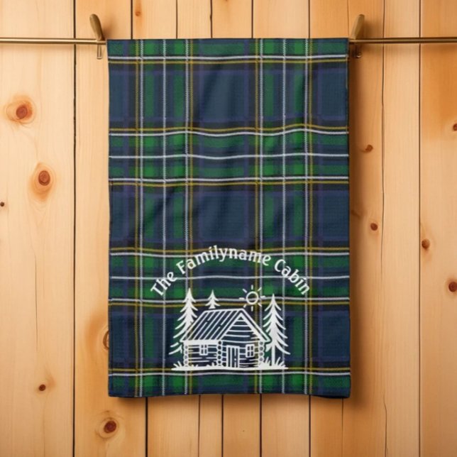 Custom Rustic Family Cabin Kitchen Towel (Creator Uploaded)