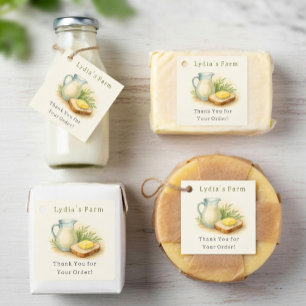 Custom Rustic Homemade Butter Thank You Tag