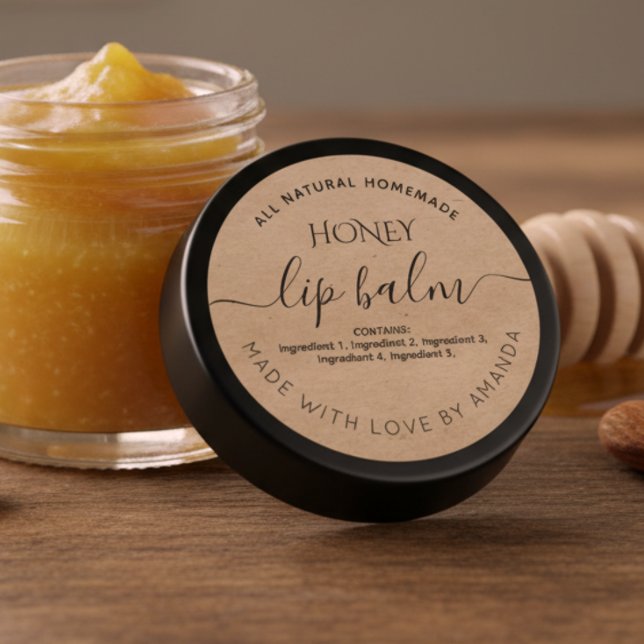 Custom Rustic kraft lip balm labels (Creator Uploaded)