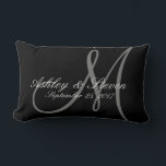 Custom Rustic Linen Look Monogram Lumbar Pillow<br><div class="desc">Personalised rustic looking linen look pillow with a monogram initial. Makes a great gift for Newlyweds,  Anniversaries and other special occasions. Very trendy and a nice accent piece for a bedroom,  livingroom,  favourite chair,  etc.. Customise with names,  initial and a date.</div>