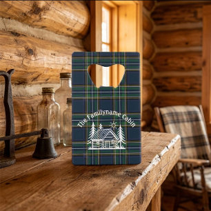Custom Rustic Log Cabin Credit Card Bottle Opener