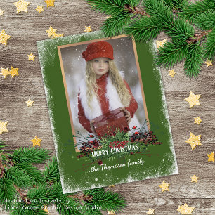 Custom Rustic Seasonal Greeting Holiday Card