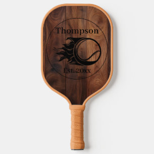 Custom Rustic Wood Texture Pickleball Paddle