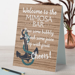 Custom Rustic Wooden Planks Mimosa Bar