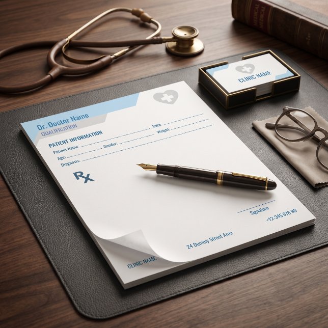 Custom  RX Pad for Doctors Editable Prescription (Customizable RX Pad for Doctors Editable Prescription
)