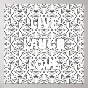 Custom Sacred Geometry Adult Coloring Poster