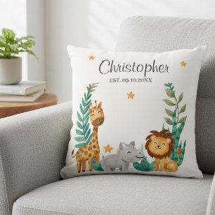 Custom Safari Design Kids Pillow. Cushion
