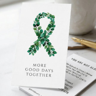 Custom Sage Green Elegant Mental Health Resource  Business Card