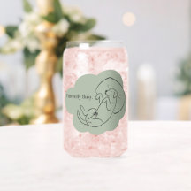 Custom Sage Green Labrador Glass | Dog Mum Gift