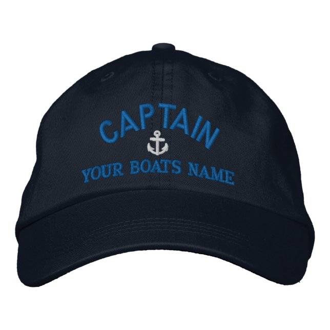 Custom sailing captains embroidered hat (Front)