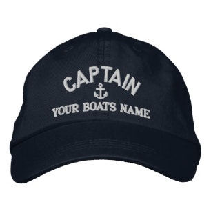 Custom sailing captains embroidered hat
