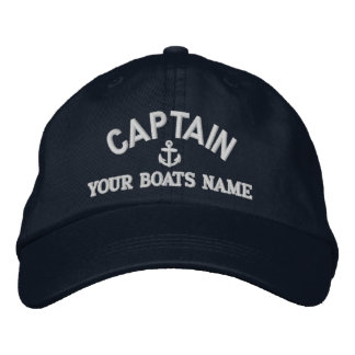 Custom sailing captains embroidered hat