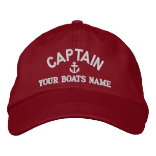 Custom sailing captains embroidered hat