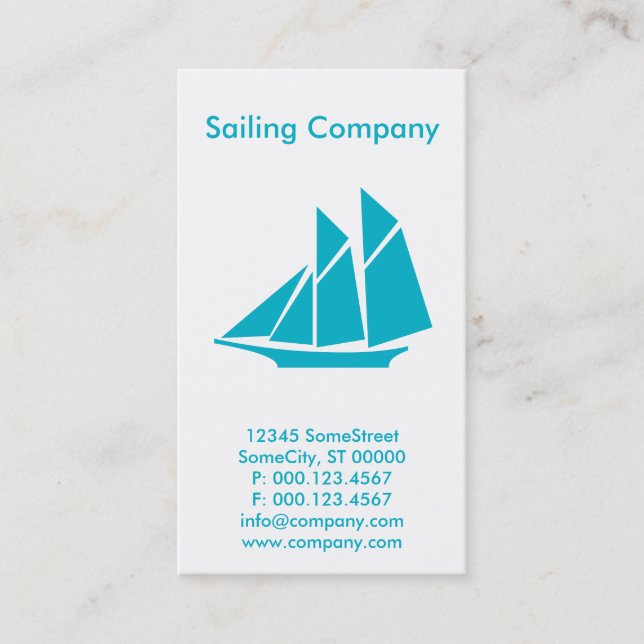 custom sailing company business card (Front)