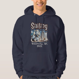 Custom Sailing Lover Sailor Location Date Name Hoodie