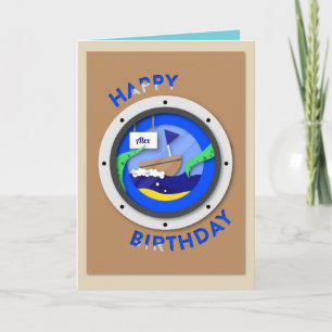 Custom Sailor Birthday Card