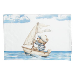 Custom Sailor Teddy Bear Pillowcase