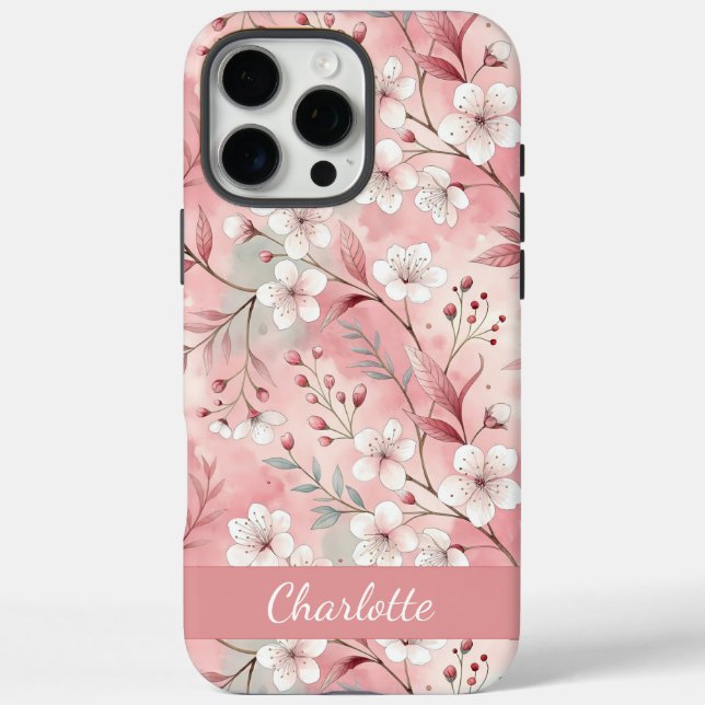 Custom Sakura Flower Pattern Pink  Case-Mate iPhone Case (Back)