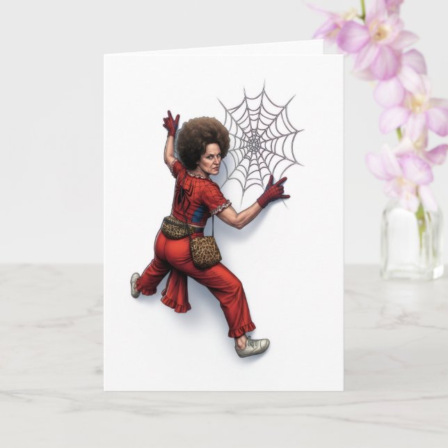 Custom Sally O'Malley Spider-Man Superhero Fan Des Card (Orchid)