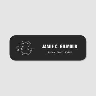 Custom Salon Logo Employee Magnetic or Pin Name Tag
