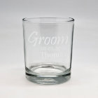 Custom Sand Etched Wedding Party Rocks Glass