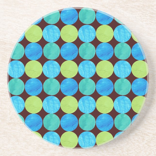Custom Sandstone Coaster: Moons Grid Pattern Coaster (Front)