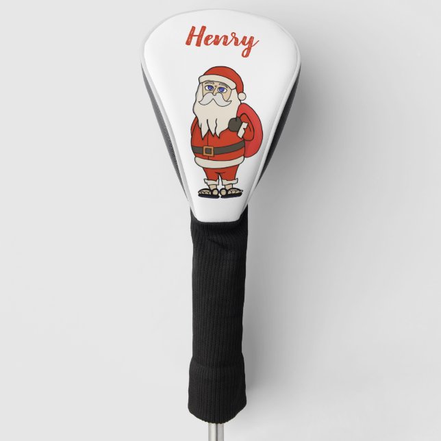 Custom Santa Claus Christmas Flip Flops Golf Head Cover (Front)