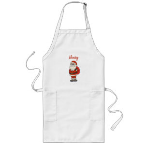 Custom Santa Claus Christmas Flip Flops Long Apron