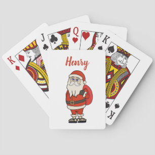 Custom Santa Claus Christmas Flip Flops Playing Cards