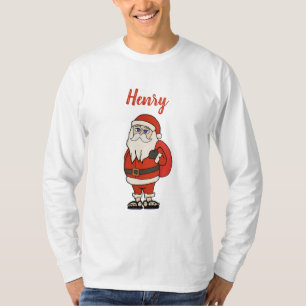 Custom Santa Claus Christmas Flip Flops T-Shirt