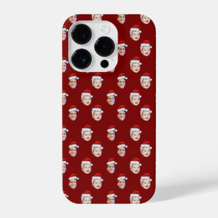 Custom Santa Hat Face Christmas Gift 2 Photos iPhone 14 Pro Case