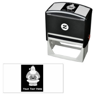 Custom Santa Image text Self Inking Rubber Stamp