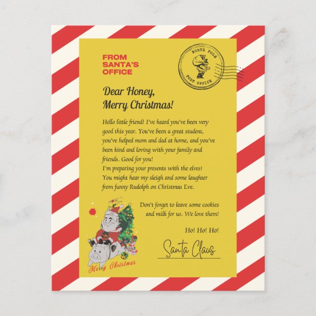  Custom Santa Letter for Kids (Front)