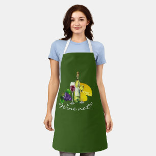 Custom Sassy Clever Wine Pun  "Wine Not" Apron