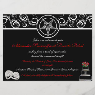 Custom Satanic Wedding Invitations