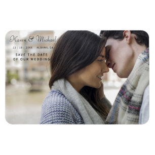 Custom Save The Date - Personalized Flexible Photo Magnet
