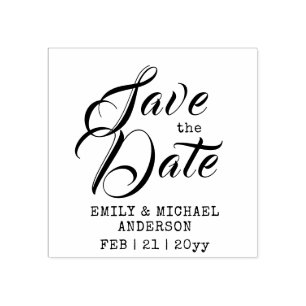 Custom Save the Date Stamp Handwritten Style 2