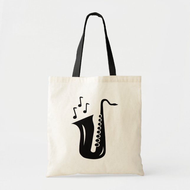 Custom saxophone tote bag for teacher and student (Front)