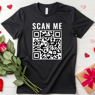 Custom Scan QR Code Scannable Web Address Or Link T-Shirt