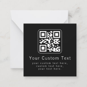 Custom Scannable QR Code   Modern Return Address Card