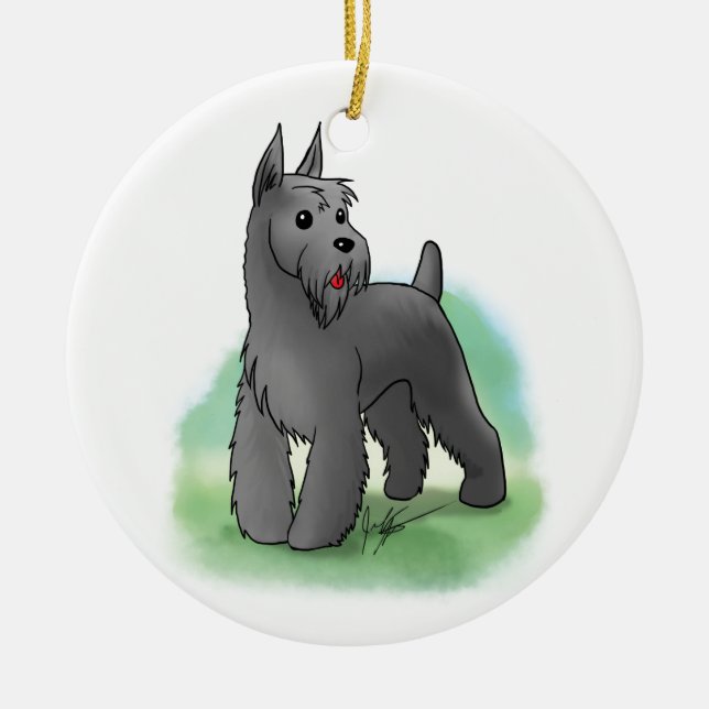 Custom Schnauzer Ornament (Front)