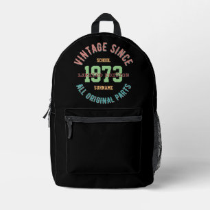 Custom School Bag Name Year Vintage Classic