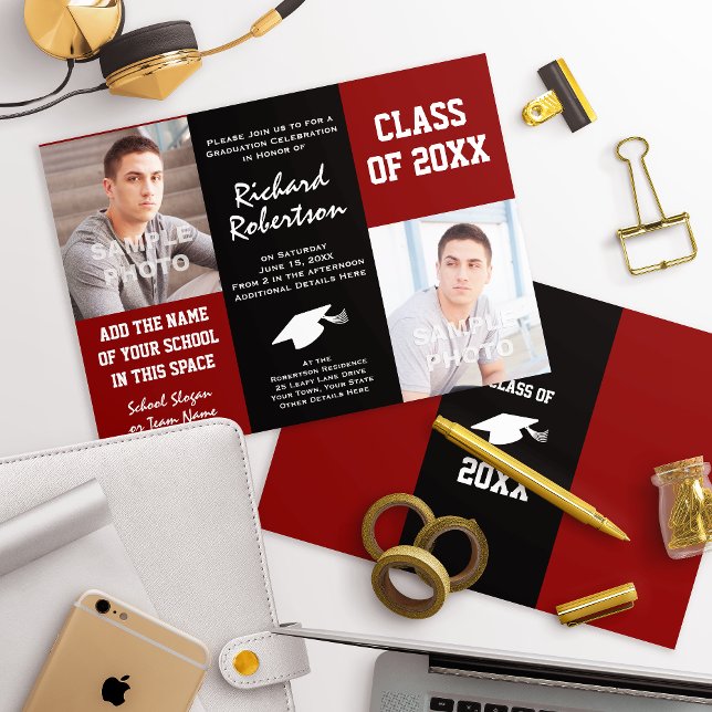 Custom School Colours Graduation Invitations (Creator Uploaded)